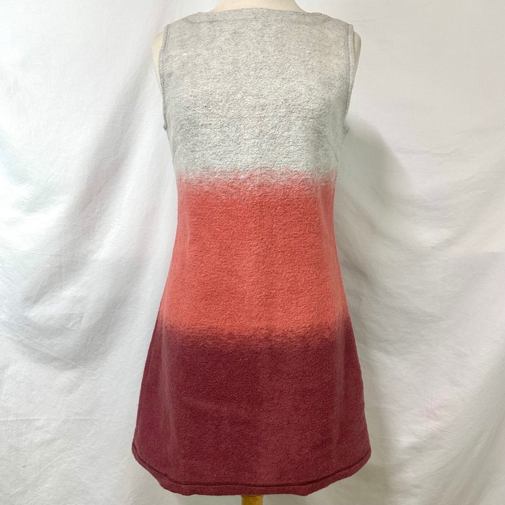 HOSS INTROPIA ANTHROPOLOGIE Sienna Ombre Felted Wool Sheath Dress M Mod Office